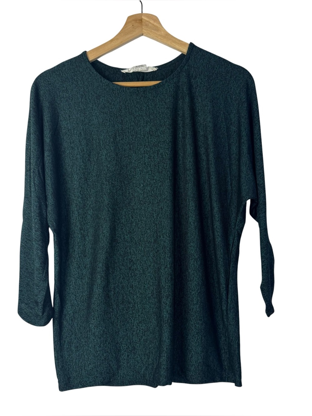 Workshop Republic Clothing Heather Pine Green Long Sleeve Top S